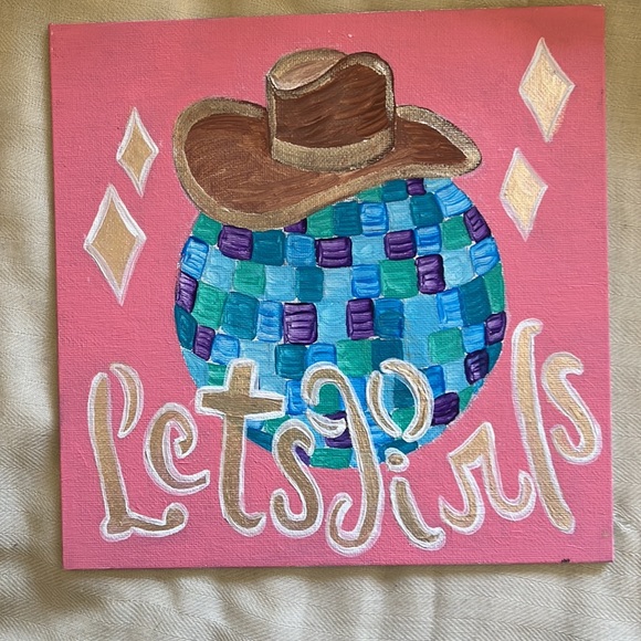 Western Disco Ball Wall Art Painting - Picture 5 of 9